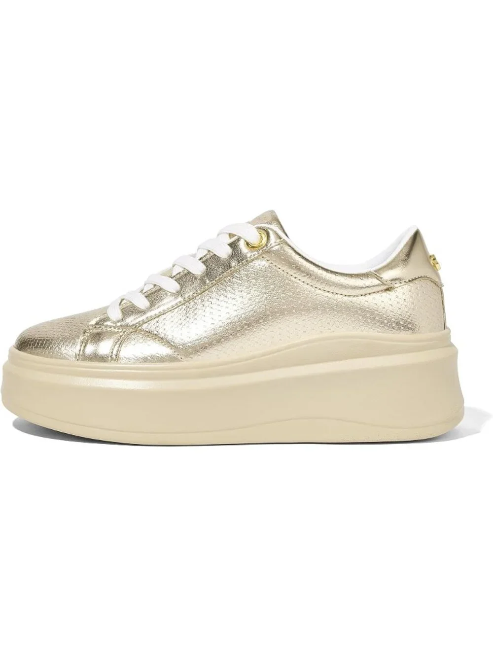 🆕Women's Gold Platform Fashion Sneakers Classic Low Top Thick Sole Casual